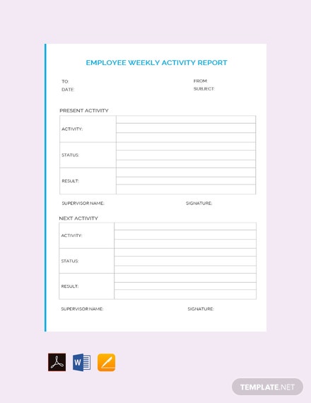 Detail Weekly Report Template Nomer 36