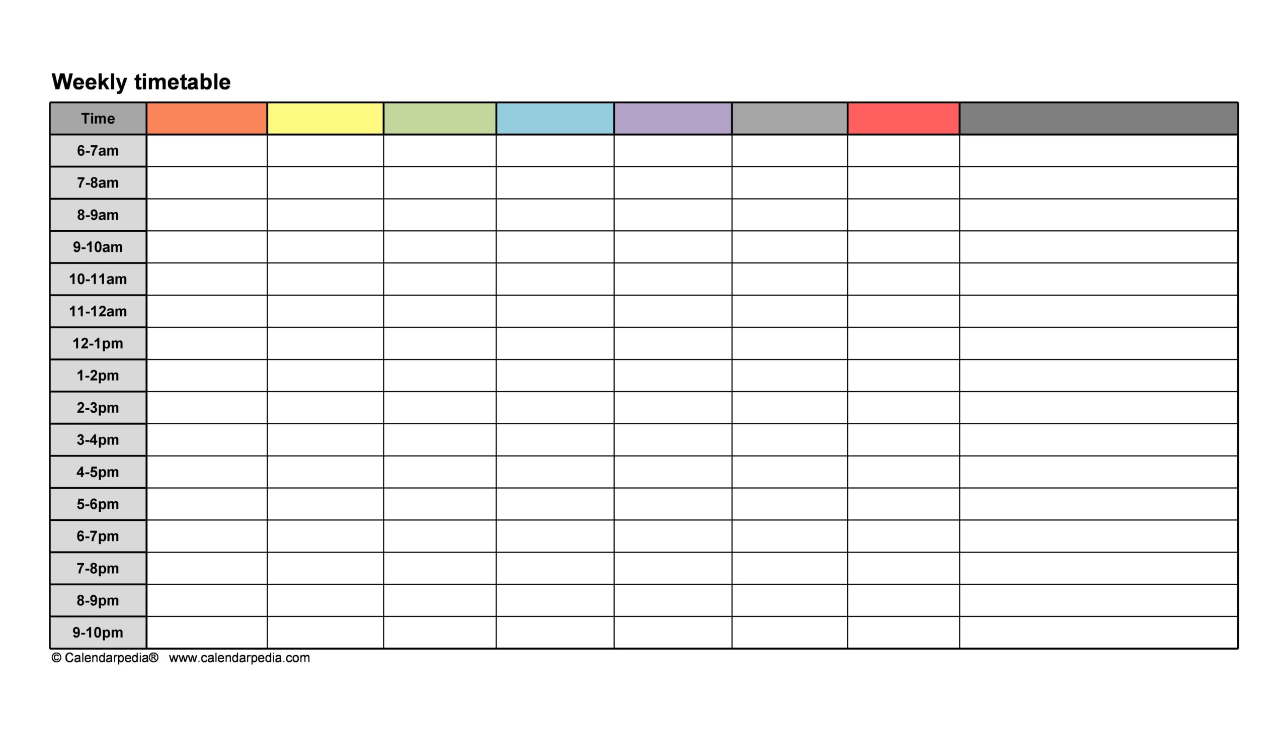 Detail Weekly Rota Template Nomer 10