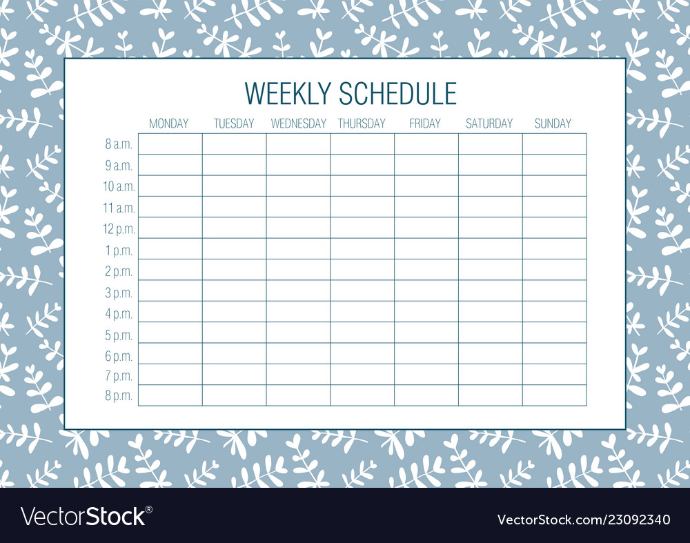 Detail Weekly Rota Template Nomer 14