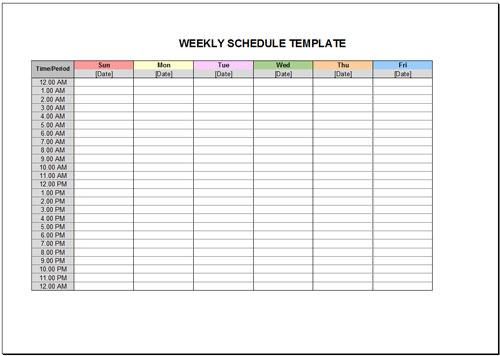 Detail Weekly Rota Template Nomer 54