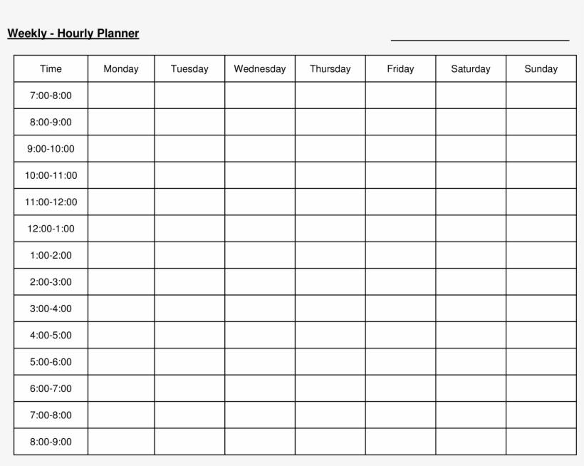 Detail Weekly Schedule Template Nomer 20