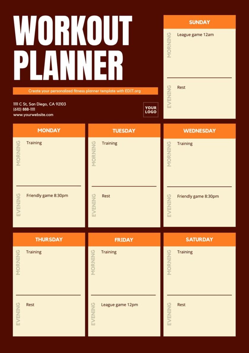 Detail Weekly Schedule Template Nomer 38