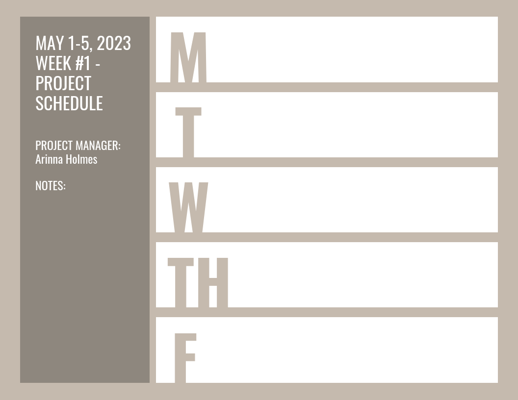 Detail Weekly Schedule Template Nomer 40