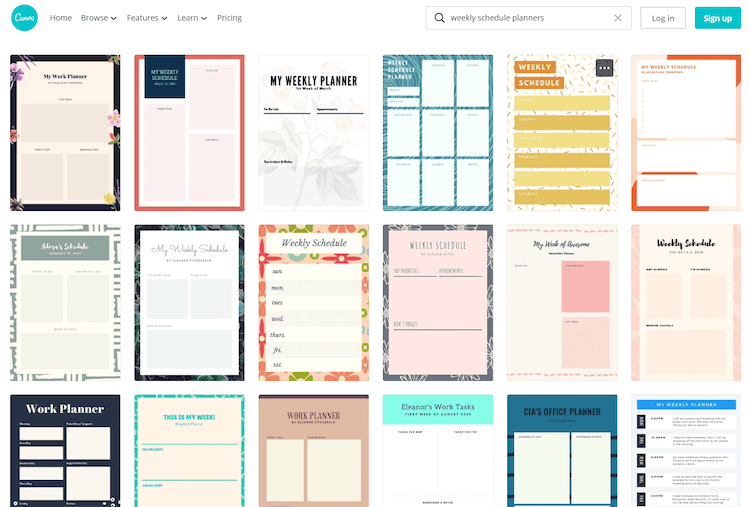 Detail Weekly Schedule Template Nomer 55