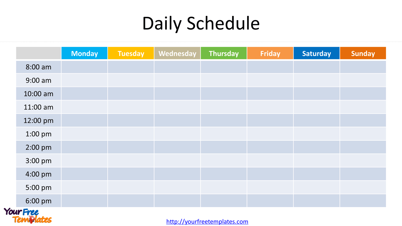 Detail Weekly Schedule Template Nomer 7