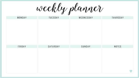 Detail Weekly Schedule Template Cute Nomer 25