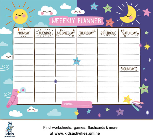 Detail Weekly Schedule Template Cute Nomer 4