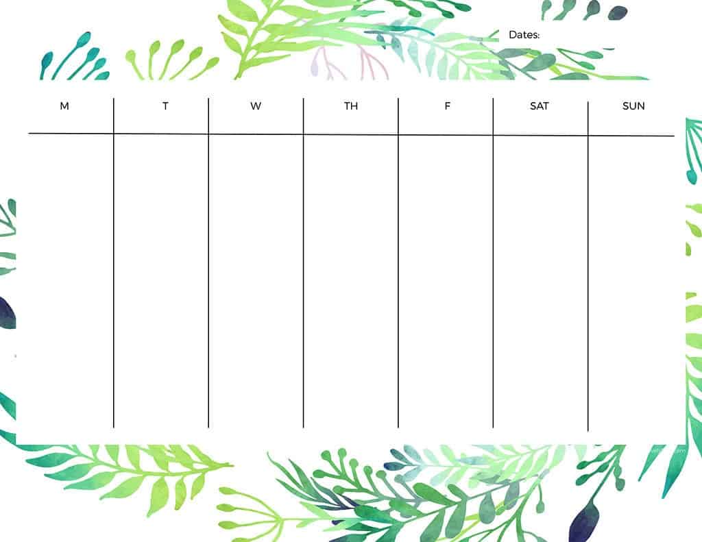 Detail Weekly Schedule Template Cute Nomer 47