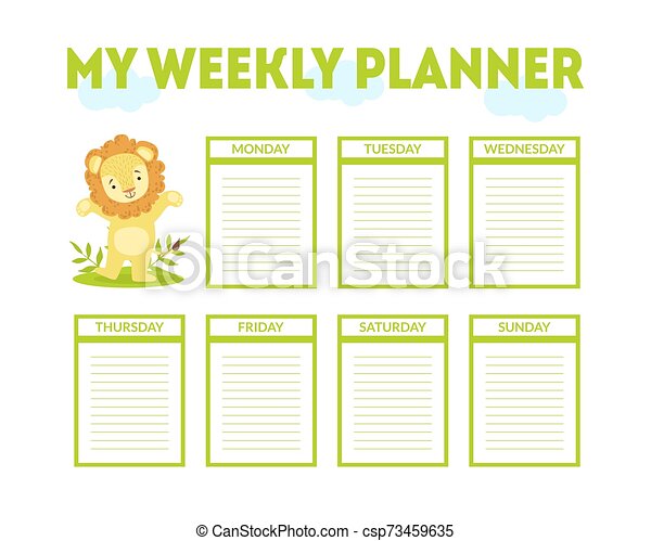 Detail Weekly Schedule Template Cute Nomer 55