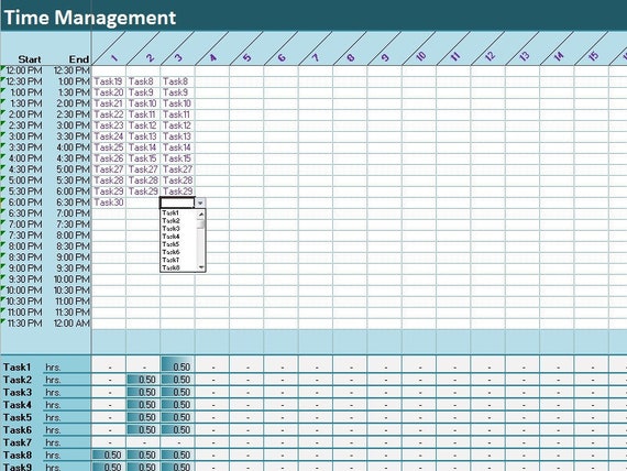 Detail Weekly Schedule Template Excel Time Management Nomer 15