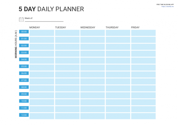 Detail Weekly Schedule Template Excel Time Management Nomer 30