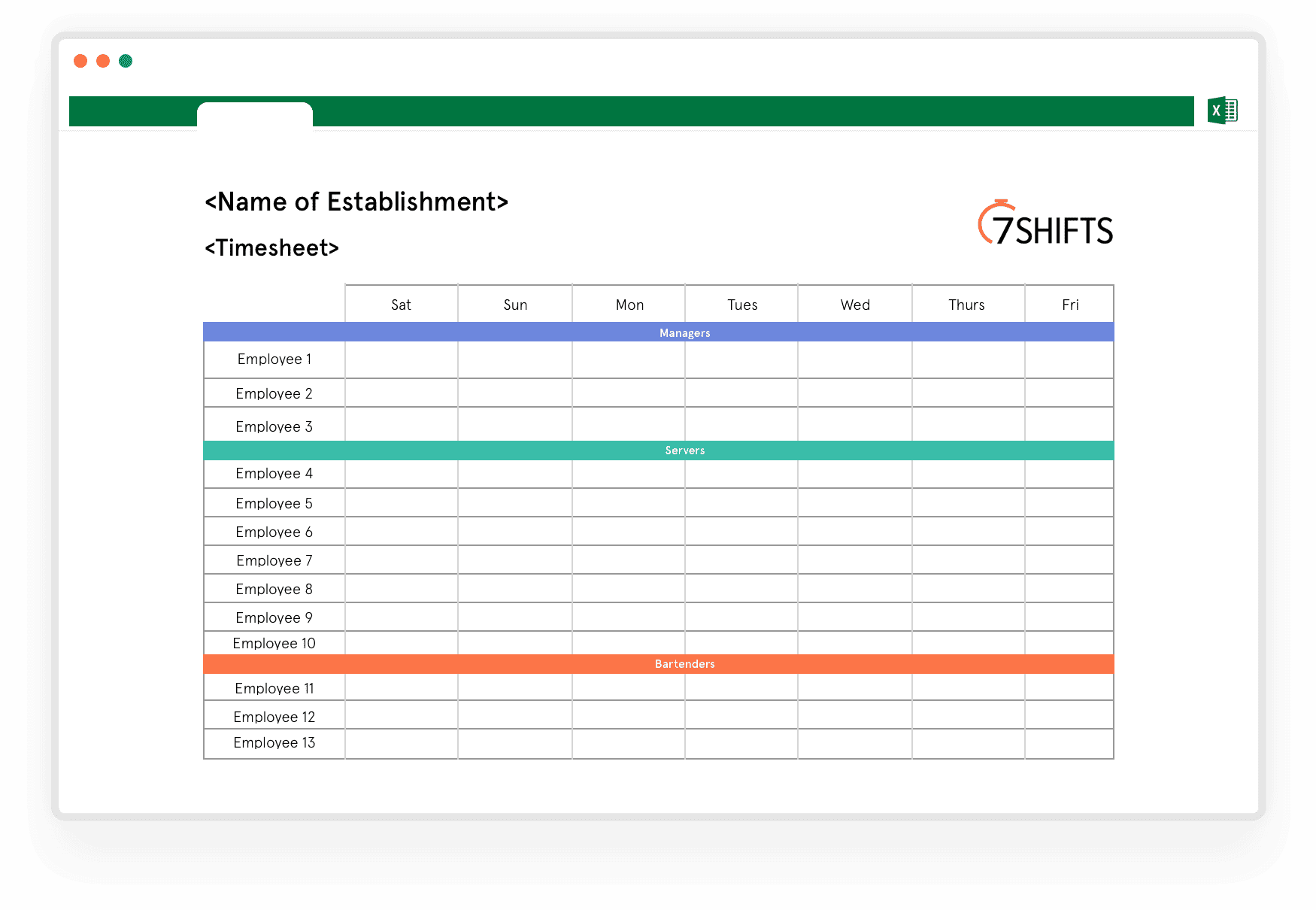 Detail Weekly Timesheet Template Excel Free Download Nomer 51