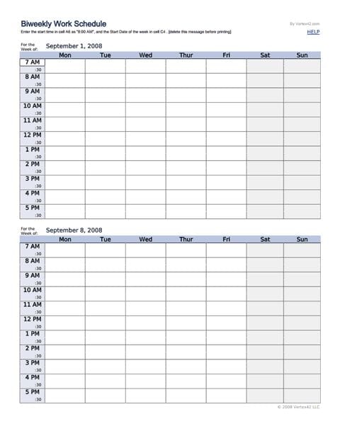 Detail Weekly Timetable Template Nomer 36