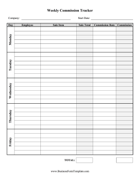 Detail Weekly Tracker Template Nomer 37