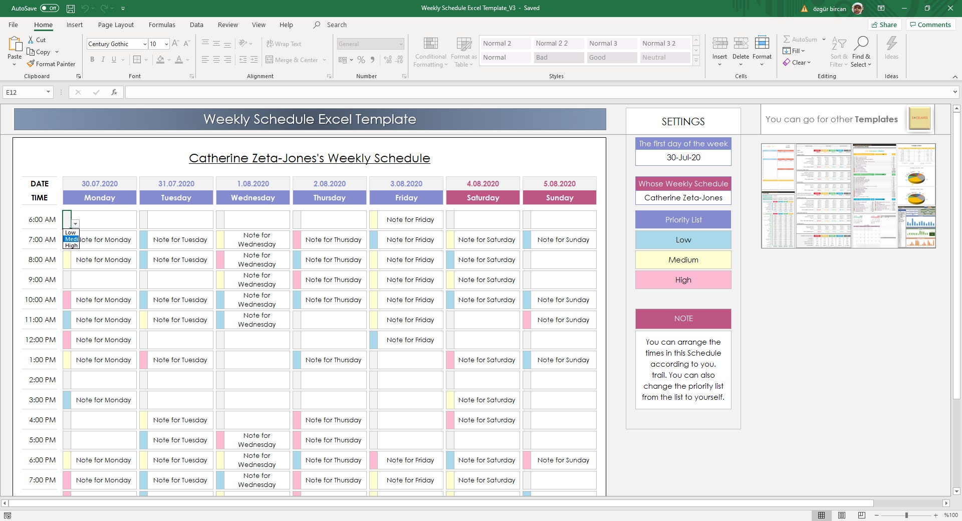 Detail Weekly Tracker Template Nomer 41