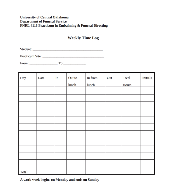 Detail Weekly Tracker Template Nomer 57