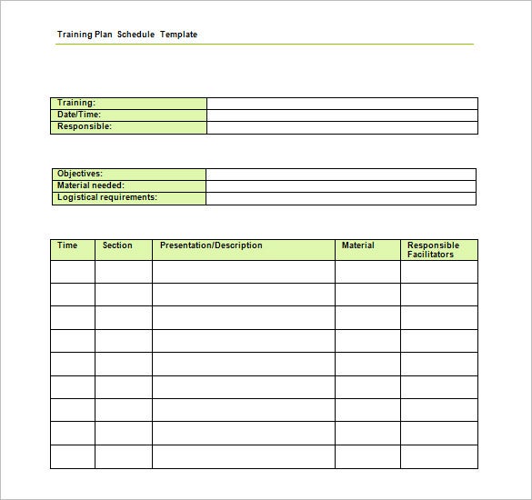 Detail Weekly Training Schedule Template Nomer 17