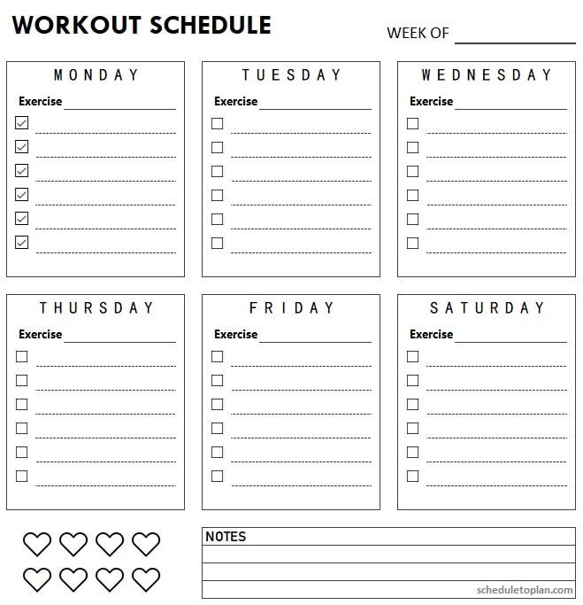 Detail Weekly Training Schedule Template Nomer 18
