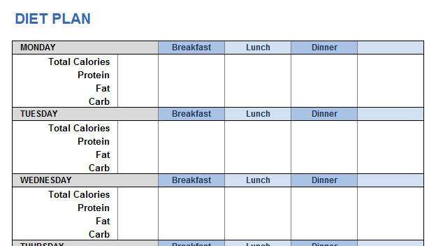 Detail Weekly Training Schedule Template Nomer 28