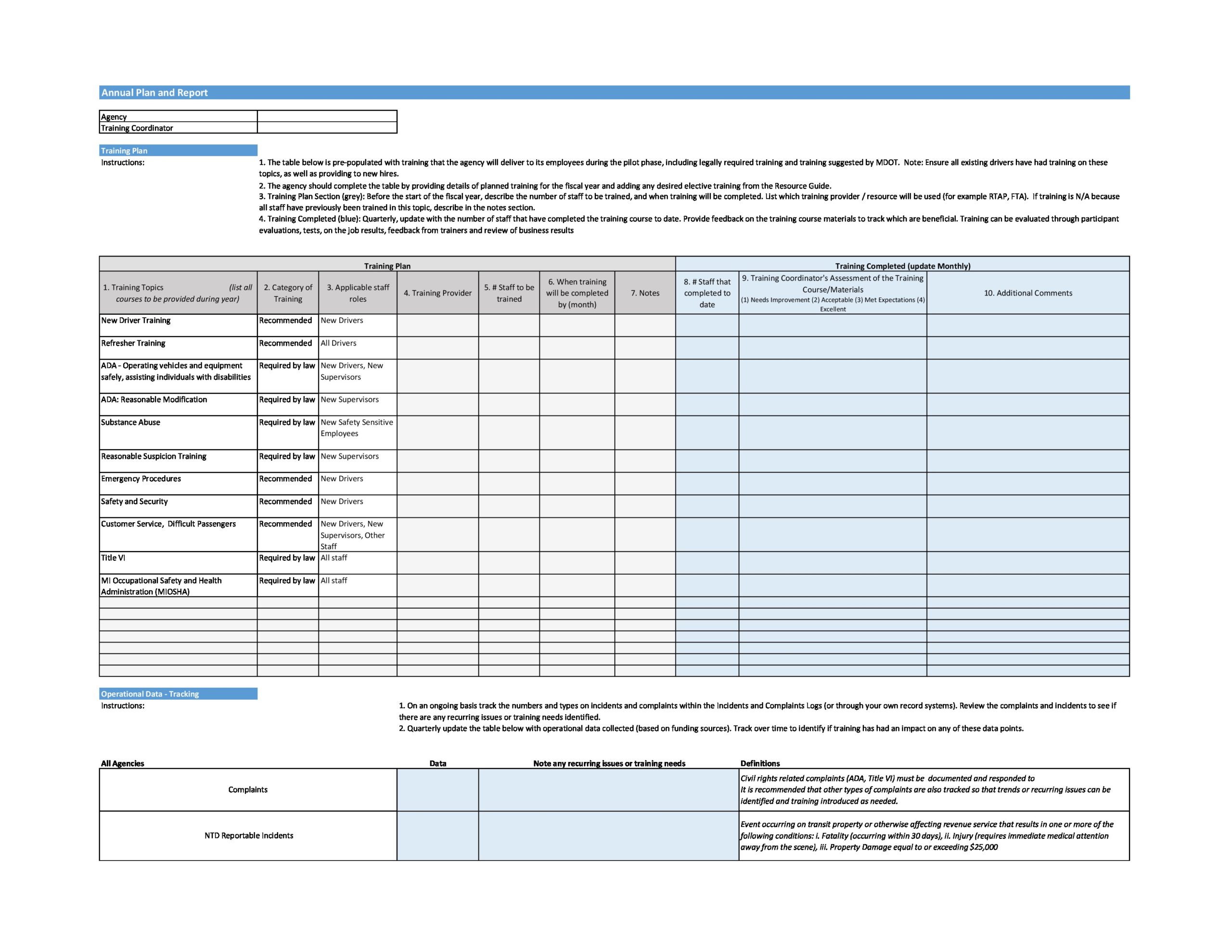 Detail Weekly Training Schedule Template Nomer 40