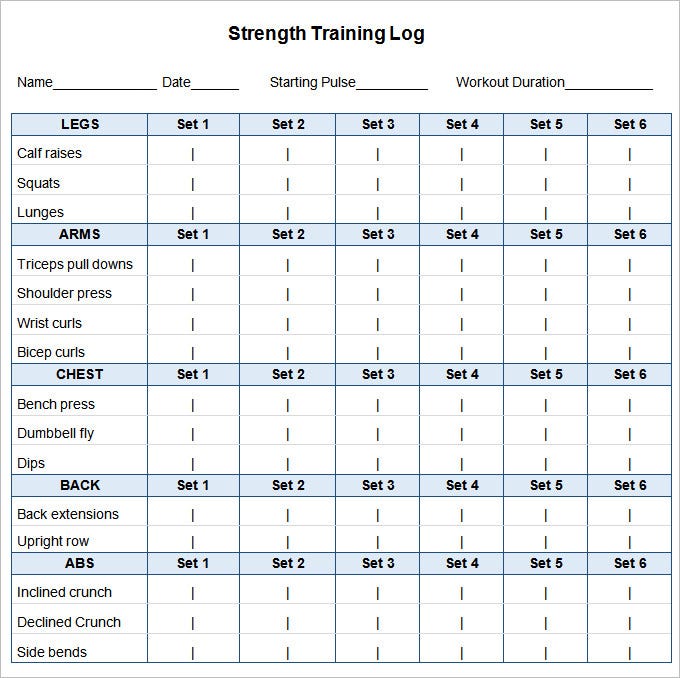 Detail Weekly Training Schedule Template Nomer 6