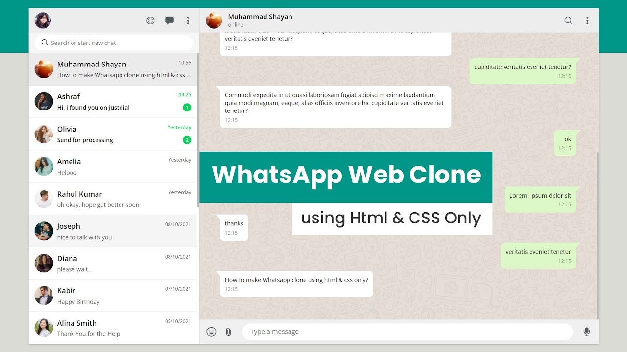 Detail Whatsapp Chat Css Template Nomer 30