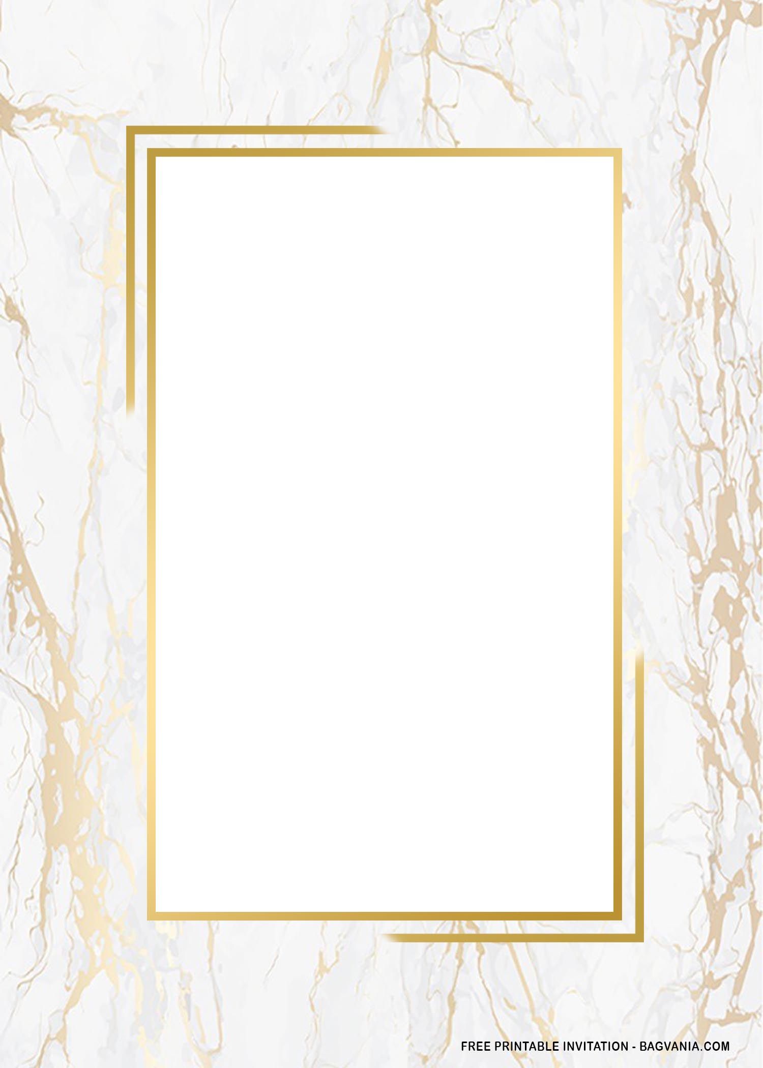 White And Gold Invitation Template - KibrisPDR