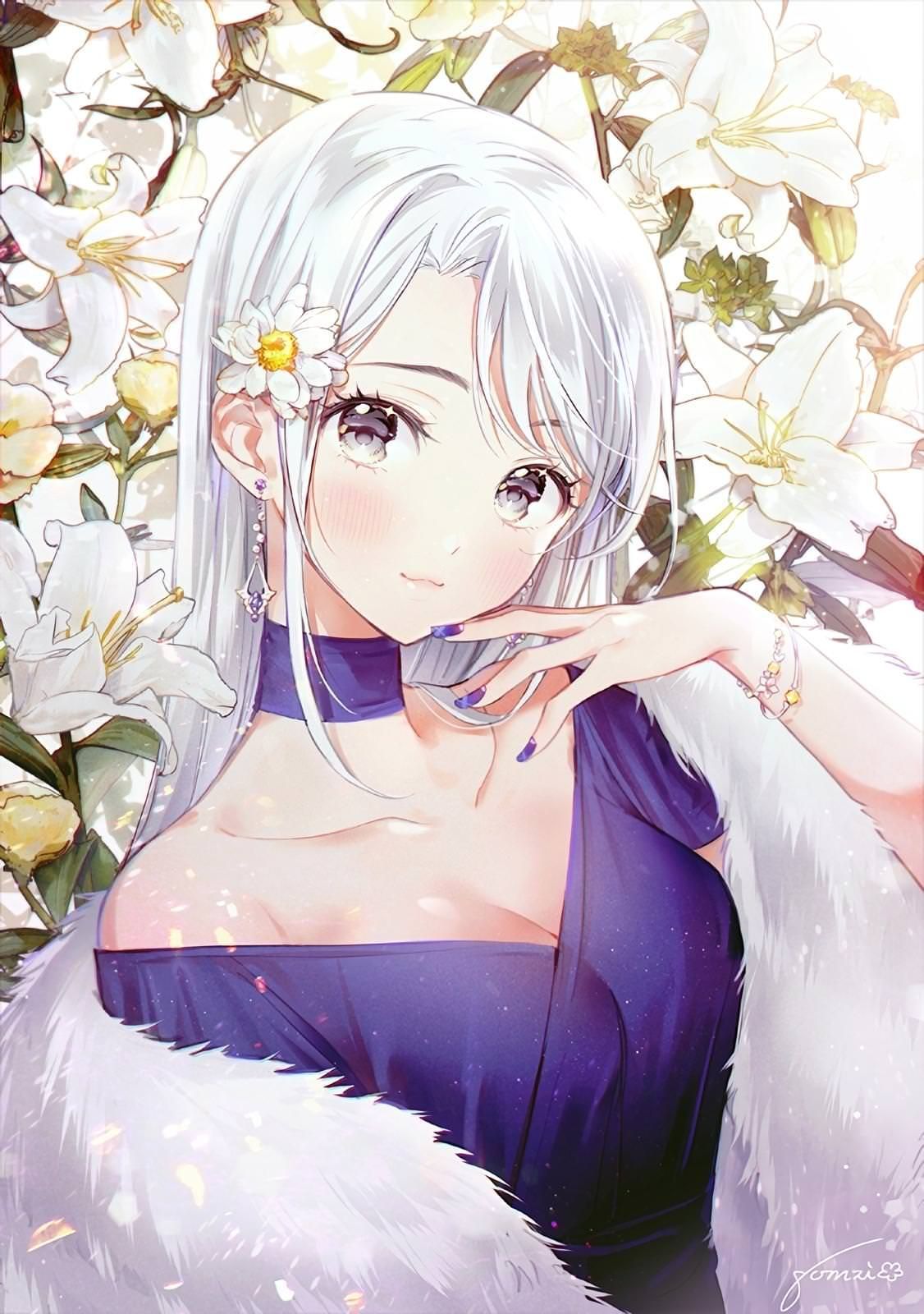 Detail White Haired Anime Girl Nomer 15