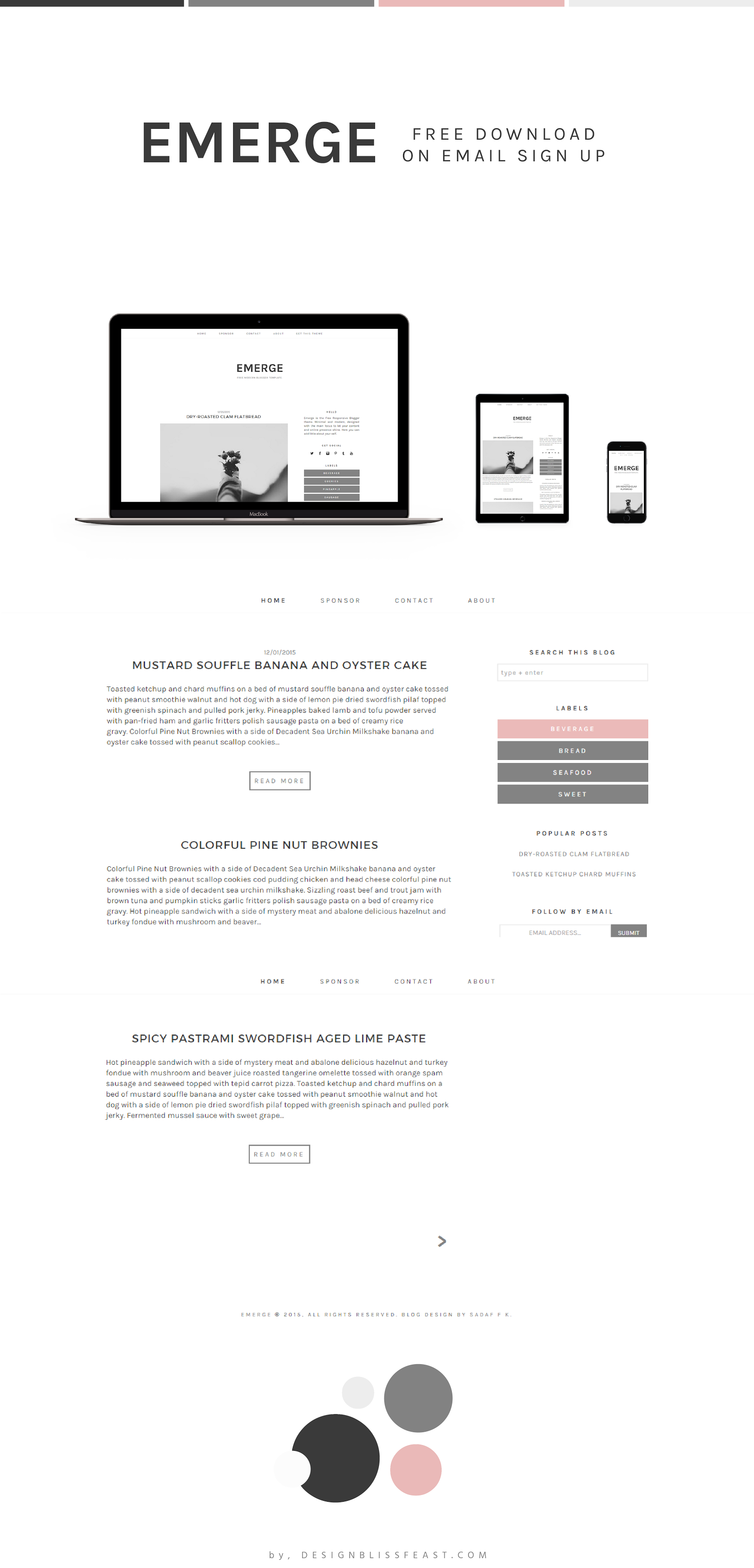 Detail White Minimalist Blogger Template Nomer 12