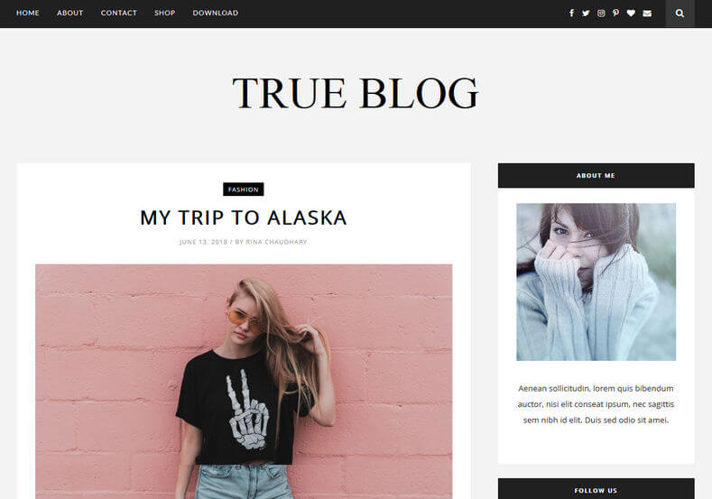 Detail White Minimalist Blogger Template Nomer 37