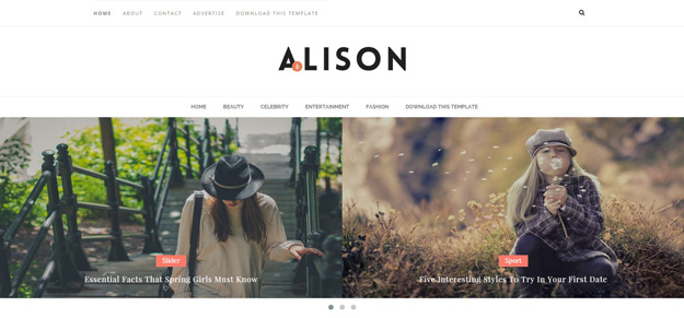 Detail White Minimalist Blogger Template Nomer 42