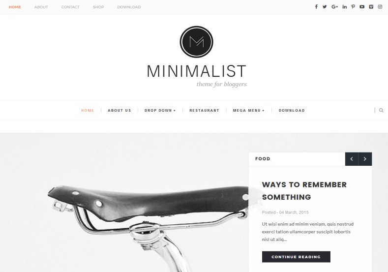 Detail White Minimalist Blogger Template Nomer 6