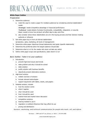 White Paper Outline Template - KibrisPDR