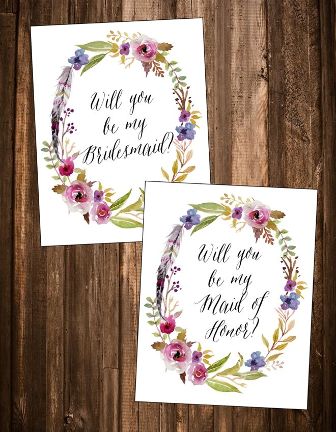 Detail Will You Be My Bridesmaid Card Template Free Nomer 11