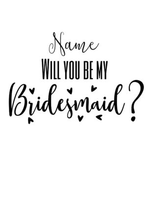 Detail Will You Be My Bridesmaid Card Template Free Nomer 16