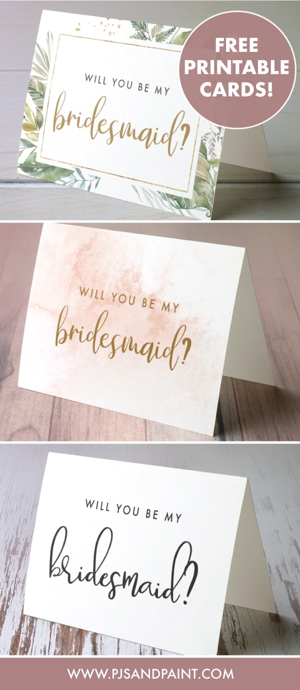 Detail Will You Be My Bridesmaid Card Template Free Nomer 3