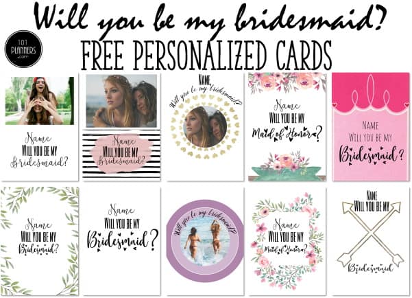 Detail Will You Be My Bridesmaid Card Template Free Nomer 19