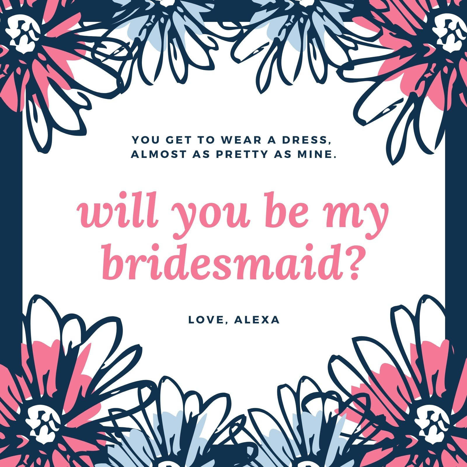 Detail Will You Be My Bridesmaid Card Template Free Nomer 25