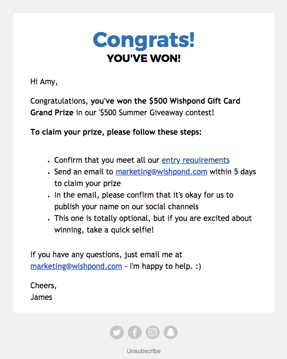 Winner Announcement Template - KibrisPDR