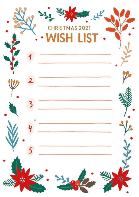 Detail Wish List Template Nomer 27