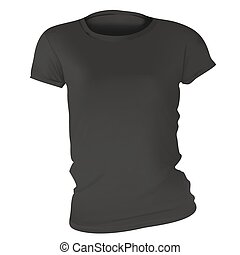 Detail Woman Black T Shirt Template Nomer 14