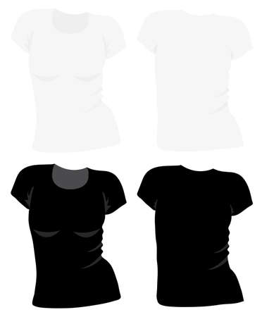 Detail Woman Black T Shirt Template Nomer 32