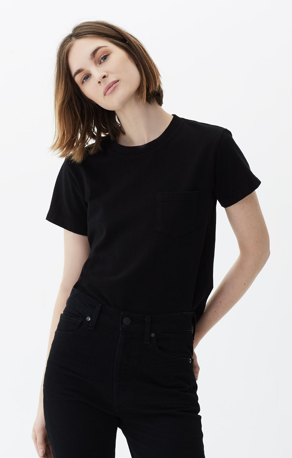 Detail Woman Black T Shirt Template Nomer 4