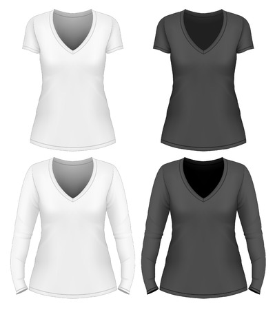 Detail Woman Black T Shirt Template Nomer 39