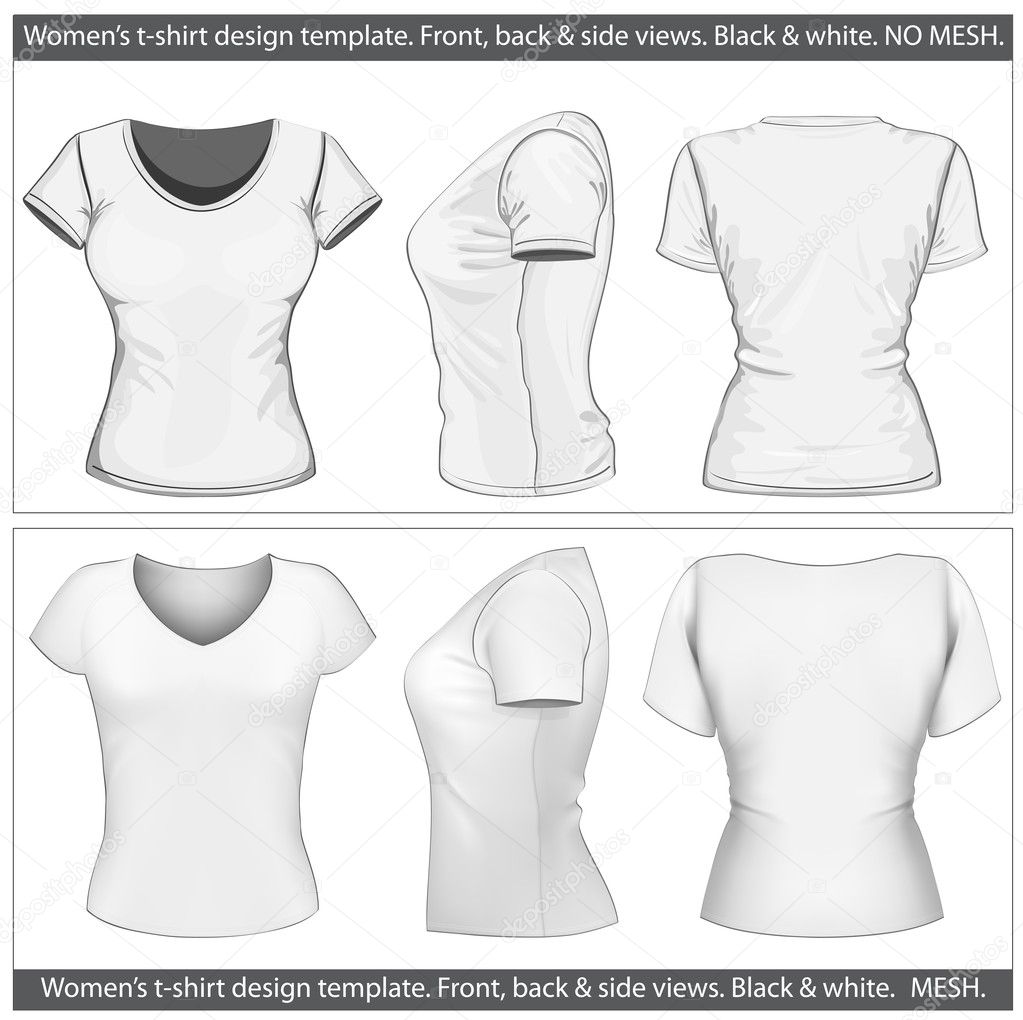 Detail Womens Shirt Template Nomer 4