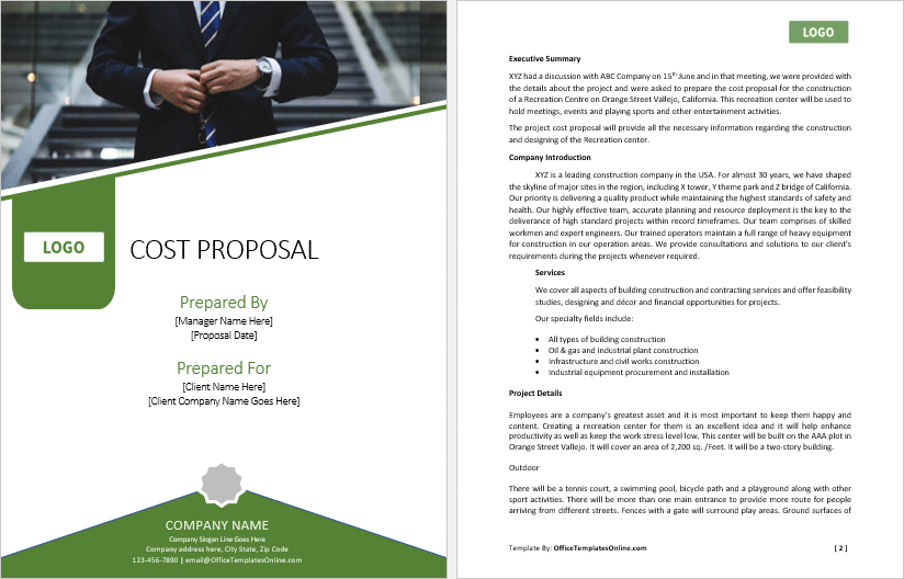 Detail Word Document Proposal Template Nomer 2