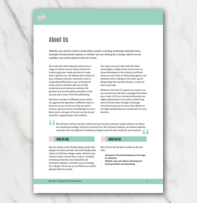 Detail Word Document Proposal Template Nomer 40