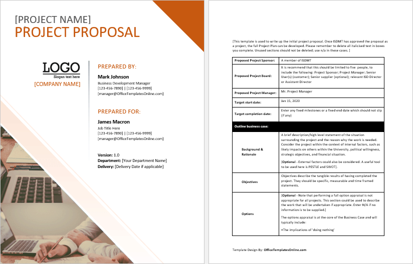 Detail Word Document Proposal Template Nomer 6