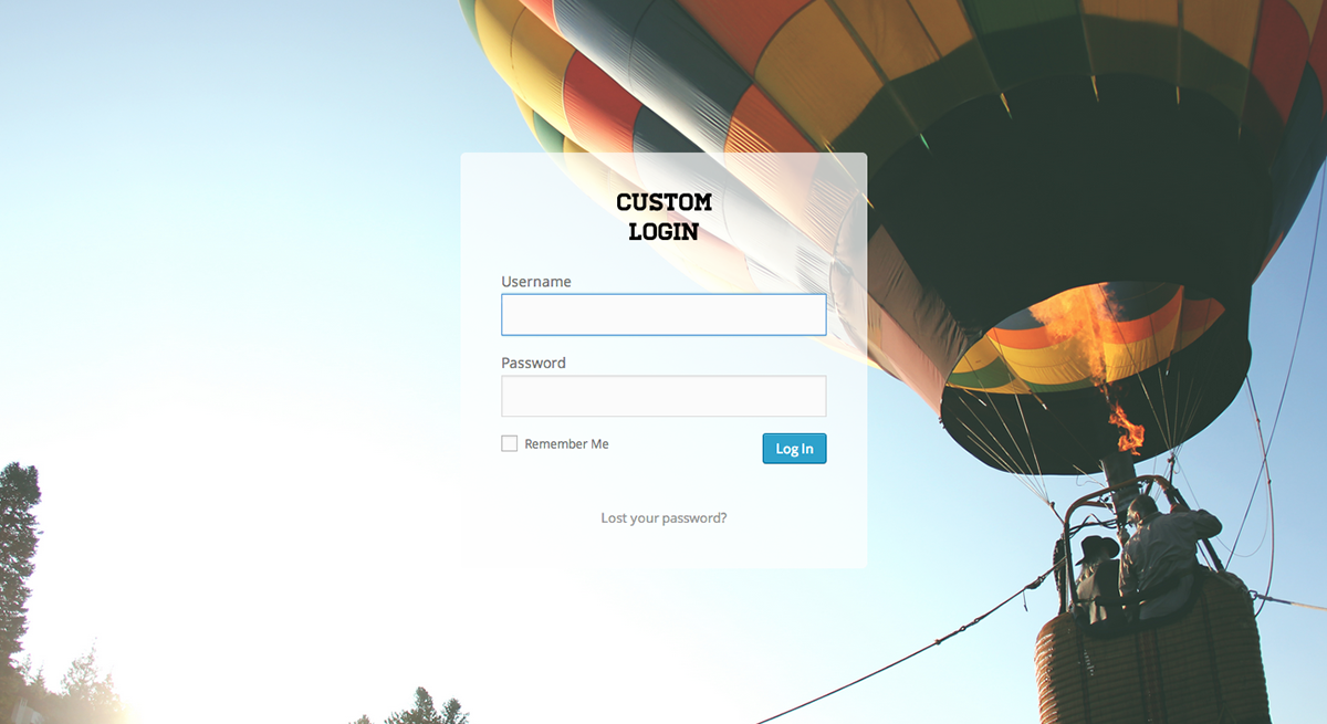 Detail Wordpress Login Page Template Nomer 12