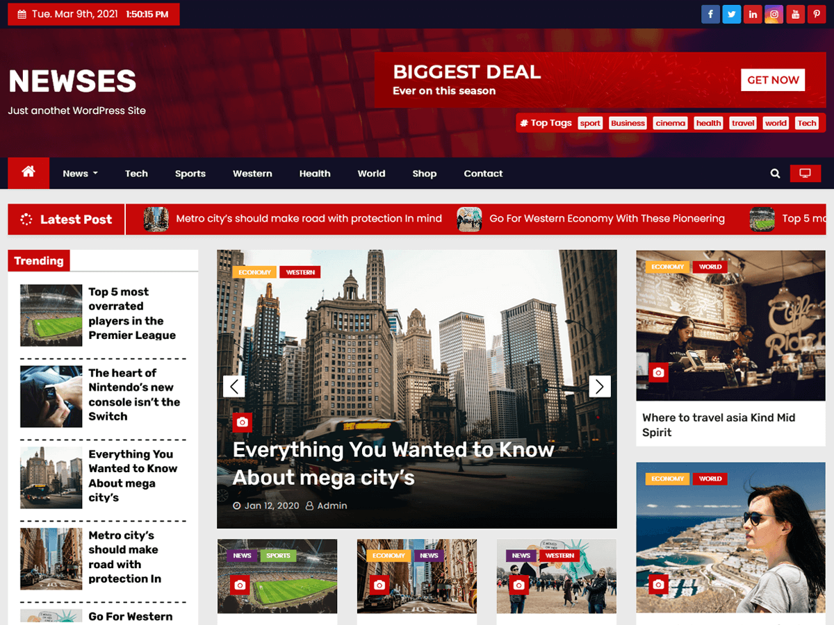 Detail Wordpress News Template Nomer 39